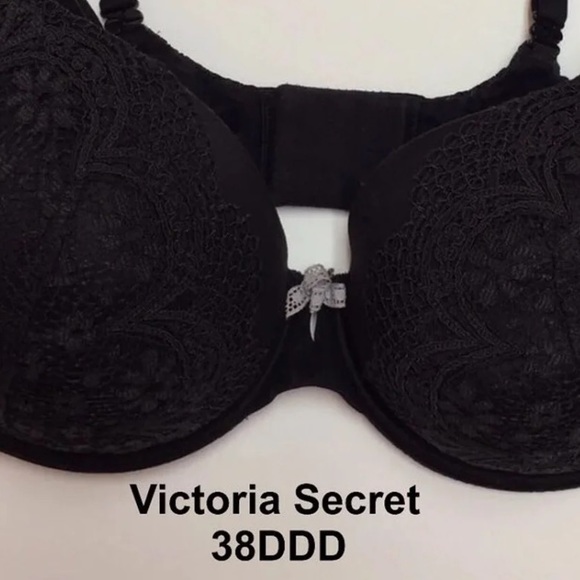 Bra Victoria Secret Black Lace RARE 38DDD - Picture 2 of 8